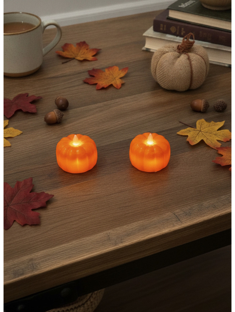 Hyde and EEK! Led Pumpkin Tealights, 2 Count Battery Operated